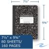 Roaring Spring College Ruled Hard Cover Composition Book, 1 Case (48 Total), 9.75" x 7.5" 80 Sheets, Black Marble Cover2