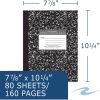 Roaring Spring Signature Collection College Ruled Oversized Hard Cover Composition Book, 1 Case (24 Total), 10.25" x 7.88" 80 Sheets, Black Marble2