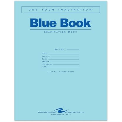 Roaring Spring 8 - sheet Blue Examination Book - Letter1