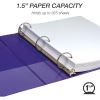 Samsill Earth's Choice Plant-Based Durable 1.5 Inch 3 Ring View Binders - 2 Pack - Purple6