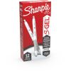 S-Gel Fashion Barrel Gel Pen, Retractable, Medium 0.7 mm, Black Ink, Pearl White Barrel, Dozen2