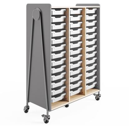 Safco Whiffle Typical Triple Rolling Storage Cart1