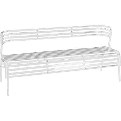 Safco CoGo Indoor/Outdoor Steel Bench with Back1