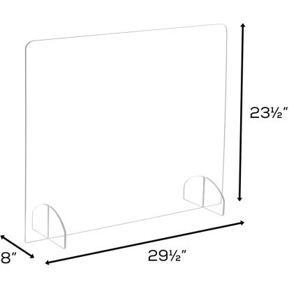 Safco Portable Freestanding Acrylic Sneeze Guard1