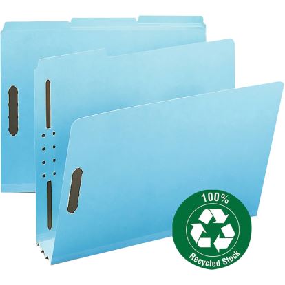 Smead 1/3 Tab Cut Letter Recycled Fastener Folder1