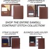 Samsill Contrast Stitch Leather Ring Binder4