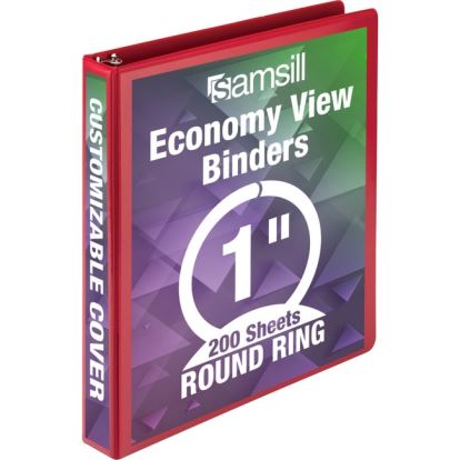Samsill Economy 1" Round Ring View Binders1