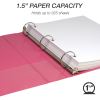 Samsill Earth's Choice Plant-Based Durable 1.5 Inch 3 Ring View Binders - 2 Pack - Berry Pink8