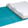 Samsill Earth's Choice Plant-Based Durable 1.5 Inch 3 Ring View Binders - 2 Pack - Turquoise5