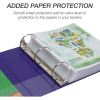 Samsill Earth's Choice Plant-Based Durable 3 Inch 3 Ring View Binders - 2 Pack - Purple10