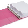 Samsill Earth's Choice Plant-Based Durable 3 Inch 3 Ring View Binders - 2 Pack - Berry Pink3