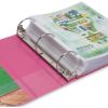 Samsill Earth's Choice Plant-Based Durable 3 Inch 3 Ring View Binders - 2 Pack - Berry Pink4