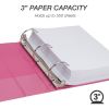Samsill Earth's Choice Plant-Based Durable 3 Inch 3 Ring View Binders - 2 Pack - Berry Pink6