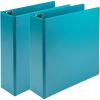 Samsill Earth's Choice Plant-Based Durable 3 Inch 3 Ring View Binders - 2 Pack - Turquoise1