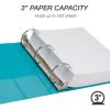 Samsill Earth's Choice Plant-Based Durable 3 Inch 3 Ring View Binders - 2 Pack - Turquoise6