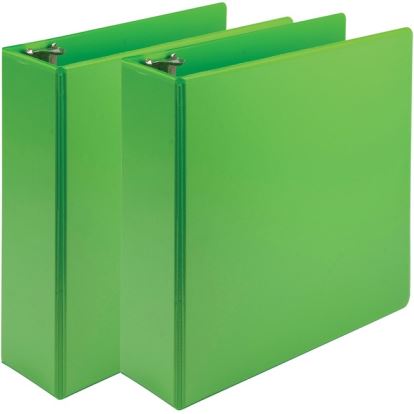 Samsill Earth's Choice Plant-Based Durable 3 Inch 3 Ring View Binders - 2 Pack - Lime Green1
