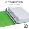 Samsill Earth's Choice Plant-Based Durable 3 Inch 3 Ring View Binders - 2 Pack - Lime Green6