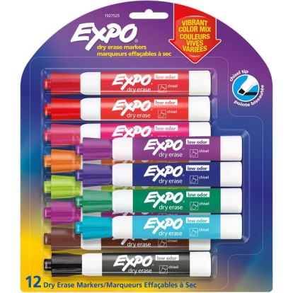 Expo Low-Odor Dry Erase Chisel Tip Markers1