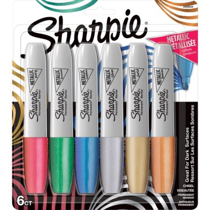 Sharpie Metallic Ink Chisel Tip Permanent Markers1