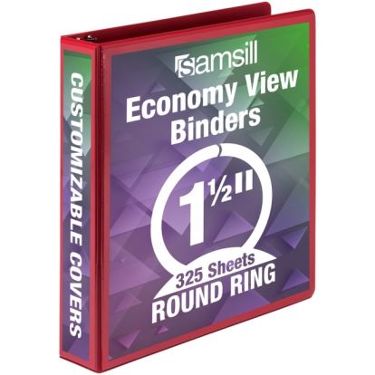 Samsill Economy 1-1/2" Round Ring View Binders1