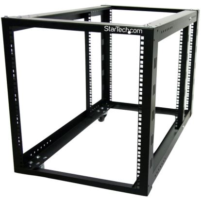 StarTech.com 12U 4 Post Server Equipment Open Frame Rack Cabinet w/ Adjustable Posts & Casters1