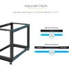 StarTech.com 8U 19" Open Frame Server Rack - Compact, 4 Post, Adjustable Depth (22 to 40") - Mobile Network Rack - HP ProLiant ThinkServer8