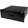 StarTech.com 4U Black Steel Storage Drawer for 19in Racks and Cabinets - 4U Black Sliding Rack Storage Drawer1