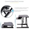 StarTech.com Corner Sit Stand Desk Converter with Keyboard Tray, Large Surface 35"x21" , Height Adjustable Ergonomic Tabletop Standing Desk9