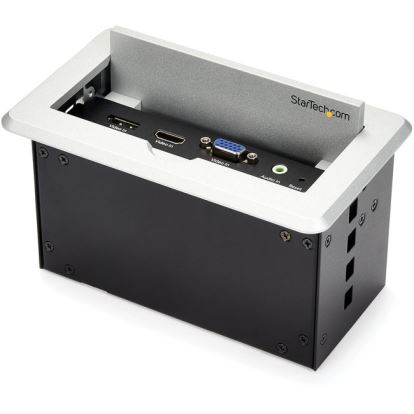 StarTech.com Conference Table Connectivity Box for A/V - USB Charging - LAN - HDMI / VGA / DisplayPort Inputs - HDMI Output - 4K1