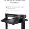 StarTech.com 2U 19" 2-Post Network Rack Cabinet Shelf 20in Deep Center Mount Cantilever Tray Rackmount for AV/Data Equipment 75lb Capacity5