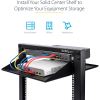 StarTech.com 2U 19" 2-Post Network Rack Cabinet Shelf 20in Deep Center Mount Cantilever Tray Rackmount for AV/Data Equipment 75lb Capacity6