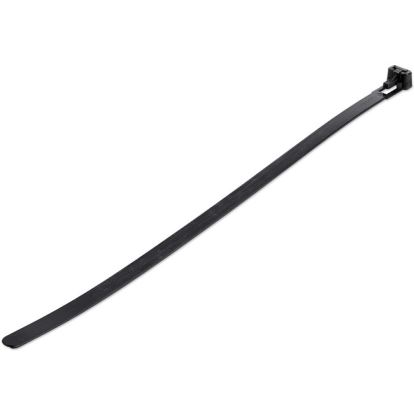 StarTech.com 10"(25cm) Reusable Cable Ties, 2-1/2"(65mm) Dia. 50lb(22Kg) Tensile Strength, Nylon, In/Outdoor, UL Listed, 100 Pack, Black1