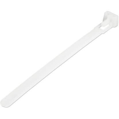 StarTech.com 5"(12cm) Reusable Cable Ties, 1-1/8"(30mm) Dia. 50lb(22Kg) Tensile Strength, Nylon, In/Outdoor, UL Listed, 100 Pack, White1