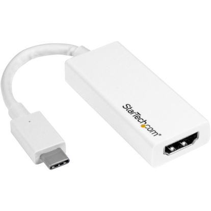 StarTech.com USB-C to HDMI Adapter - White - 4K 60Hz - Thunderbolt 3 Compatible - USB-C Adapter - USB Type C to HDMI Dongle Converter1