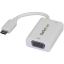 StarTech.com USB C to VGA Adapter with 60W Power Delivery Pass-Through - 1080p USB Type-C to VGA Video Converter w/ Charging - White 1