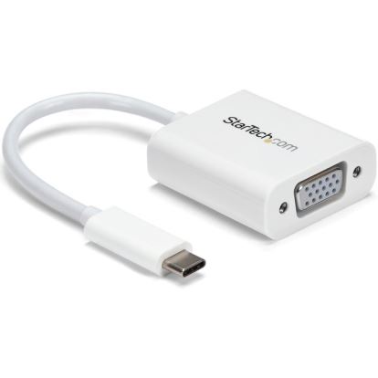 StarTech.com USB-C to VGA Adapter - White - Thunderbolt 3 Compatible - USB C Adapter - USB Type C to VGA Dongle Converter1