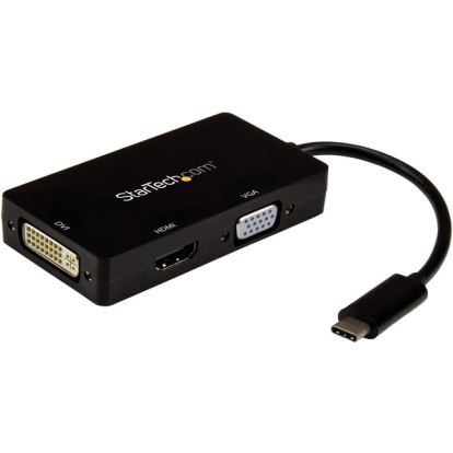 StarTech.com USB-C Multiport Video Adapter - 3-in-1 USB Type-C Video Adapter - USB-C to VGA, DVI, HDMI - 4K 30 Hz - CDPVGDVHDBP1