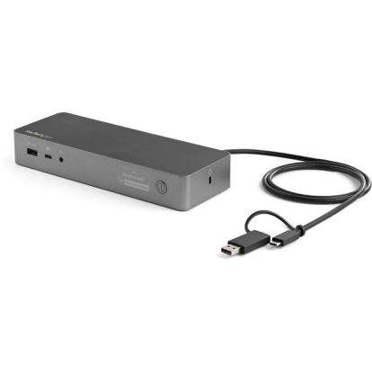 Star Tech.com USB-C & USB-A Dock - Hybrid Universal Laptop Docking Station w/ 100W Power Delivery - Dual Monitor 4K 60Hz HDMI & DisplayPort1