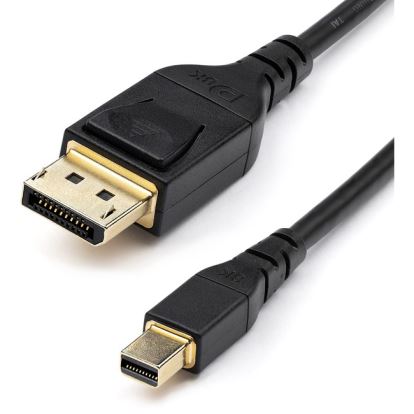 StarTech.com 6ft 2m VESA Certified Mini DisplayPort to DisplayPort 1.4 Cable, 8K 60Hz HBR3 HDR, Super UHD 4K 120Hz, mDP to DP Slim Cord1