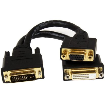 StarTech.com 8in Wyse DVI Splitter Cable - DVI-I to DVI-D and VGA - M/F1