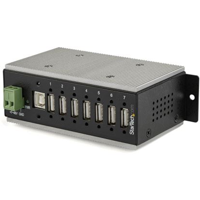 StarTech.com 7 Port USB 2.0 Hub - Metal Industrial USB Hub (USB-A to 7 USB-A) - Mountable, ESD/Surge Protection - Extended Operating Temp1