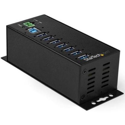 StarTech.com 7 Port USB Hub w/ Power Adapter - Metal Industrial USB 3.0 Data Hub - Din Rail, Wall & Desk Mountable USB 3.1 Gen 1 5Gbps Hub1