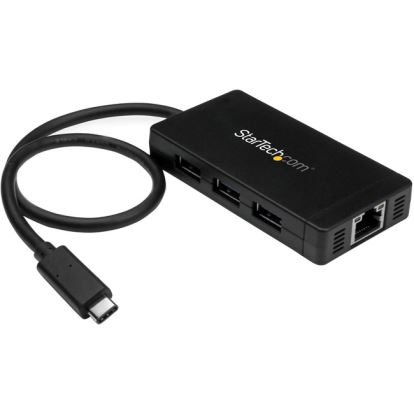StarTech.com USB-C to Ethernet Adapter - Gigabit - 3 Port USB C to USB Hub and Power Adapter - Thunderbolt 3 Compatible1
