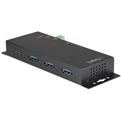 StarTech.com 4 Port USB C Hub 10Gbps - Metal Industrial USB 3.2/3.1 Gen 2 Type-C Hub - 3A/1C - USB-C or USB-A Host - Mountable - ESD/Surge1