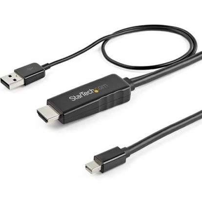 StarTech.com 6ft (2m) HDMI to Mini DisplayPort Cable 4K 30Hz - Active HDMI to mDP Adapter Cable with Audio - USB Powered - Video Converter1