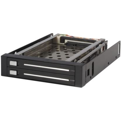 StarTech.com StarTech.com 2 Drive 2.5in Trayless Hot Swap SATA Mobile Rack Backplane - Storage bay adapter - black1