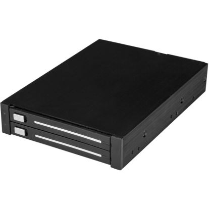 StarTech.com Dual-Bay 2.5in SATA SSD / HDD Rack for 3.5in Front Bay - Trayless SATA Backplane - RAID1