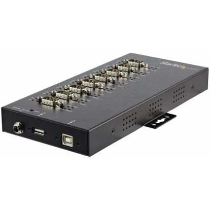 StarTech.com USB to RS232/RS485/RS422 8 Port Serial Hub Adapter - Industrial Metal USB 2.0 to DB9 Serial Converter - Din Rail Mountable1