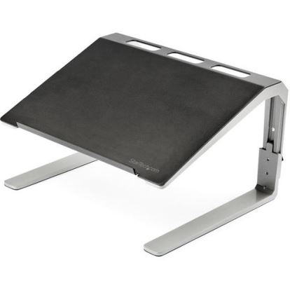 StarTech.com Adjustable Laptop Stand - Heavy Duty Steel & Aluminum - 3 Height Settings - Tilted - Ergonomic Laptop Riser for Desk (LTSTND)1