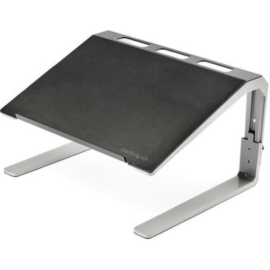 StarTech.com Adjustable Laptop Stand - Heavy Duty Steel & Aluminum - 3 Height Settings - Tilted - Ergonomic Laptop Riser for Desk (LTSTND)1